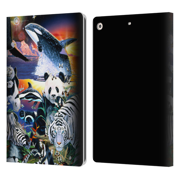 Graeme Stevenson Assorted Designs Animals Leather Book Wallet Case Cover For Apple iPad 10.2 2019/2020/2021