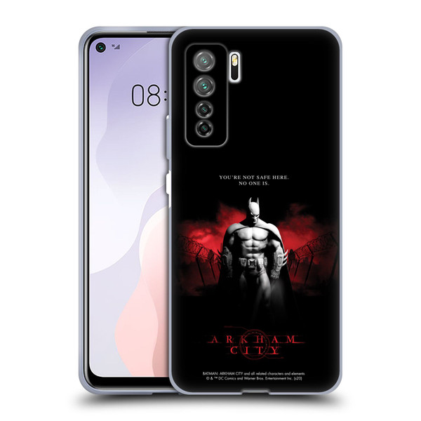 Batman Arkham City Graphics Batman Not Safe Here Soft Gel Case for Huawei Nova 7 SE/P40 Lite 5G