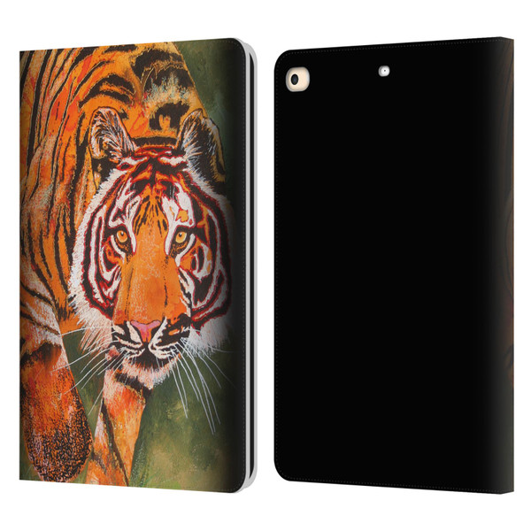 Graeme Stevenson Assorted Designs Tiger 1 Leather Book Wallet Case Cover For Apple iPad 9.7 2017 / iPad 9.7 2018