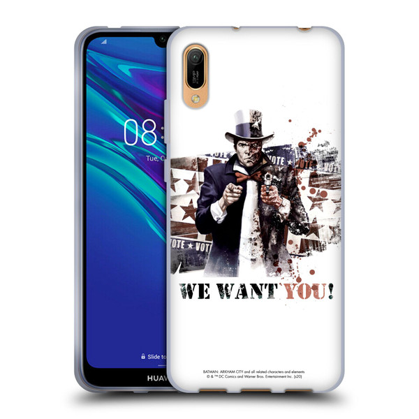 Batman Arkham City Graphics Two-Face We Want You Soft Gel Case for Huawei Y6 Pro (2019)