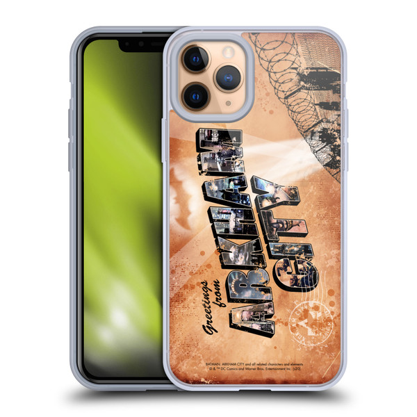 Batman Arkham City Graphics Postcard Soft Gel Case for Apple iPhone 11 Pro & MagSafe