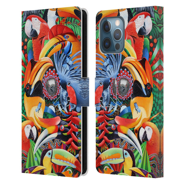 Graeme Stevenson Assorted Designs Birds 2 Leather Book Wallet Case Cover For Apple iPhone 12 Pro Max