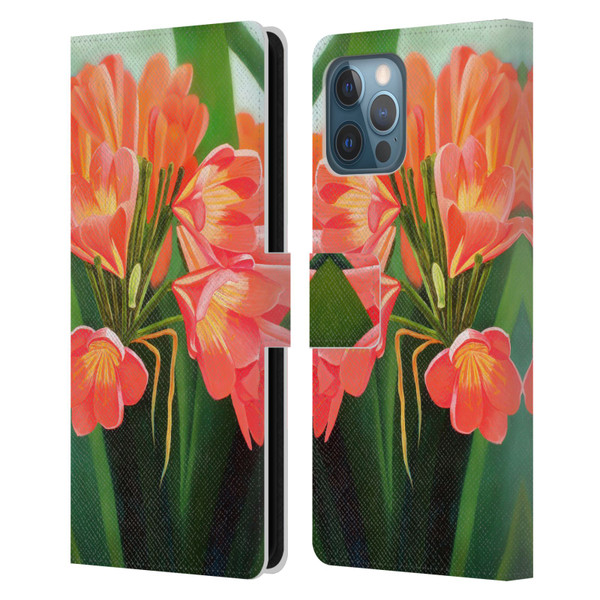 Graeme Stevenson Assorted Designs Flowers 2 Leather Book Wallet Case Cover For Apple iPhone 12 Pro Max