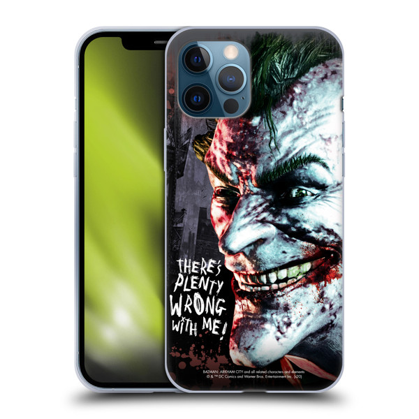Batman Arkham City Graphics Joker Wrong With Me Soft Gel Case for Apple iPhone 12 Pro Max