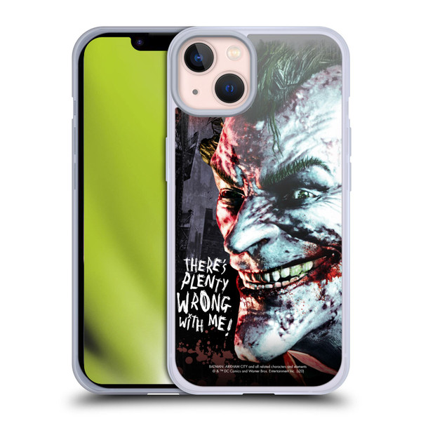 Batman Arkham City Graphics Joker Wrong With Me Soft Gel Case for Apple iPhone 13