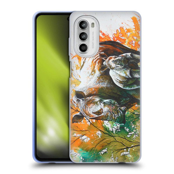 Graeme Stevenson Assorted Designs Rhino Soft Gel Case for Motorola Moto G52