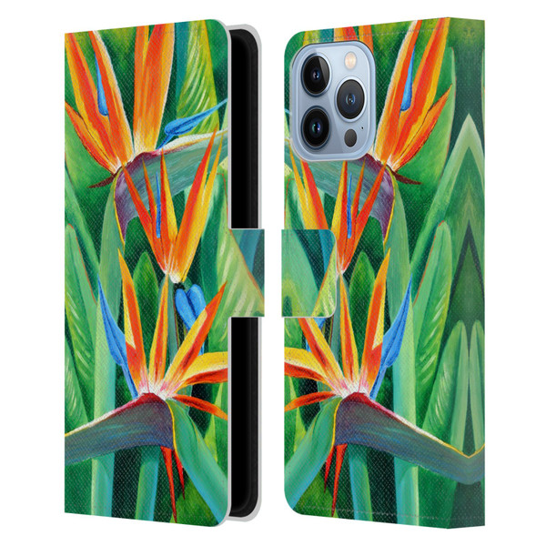 Graeme Stevenson Assorted Designs Birds Of Paradise Leather Book Wallet Case Cover For Apple iPhone 13 Pro Max