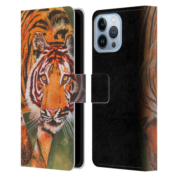 Graeme Stevenson Assorted Designs Tiger 1 Leather Book Wallet Case Cover For Apple iPhone 13 Pro Max