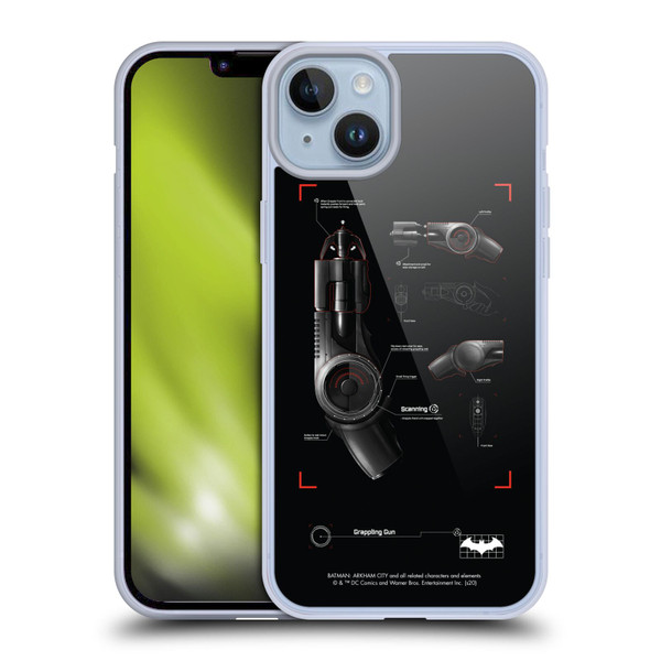 Batman Arkham City Graphics Grappling Gun Soft Gel Case for Apple iPhone 14 Plus