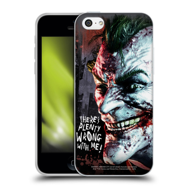 Batman Arkham City Graphics Joker Wrong With Me Soft Gel Case for Apple iPhone 5c