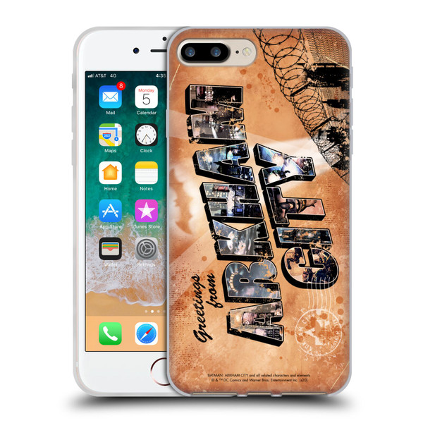 Batman Arkham City Graphics Postcard Soft Gel Case for Apple iPhone 7 Plus / iPhone 8 Plus