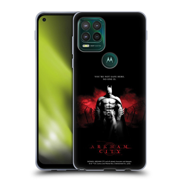 Batman Arkham City Graphics Batman Not Safe Here Soft Gel Case for Motorola Moto G Stylus 5G 2021