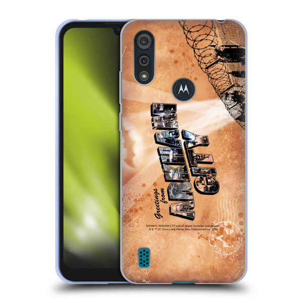Batman Arkham City Graphics Postcard Soft Gel Case for Motorola Moto E6s (2020)