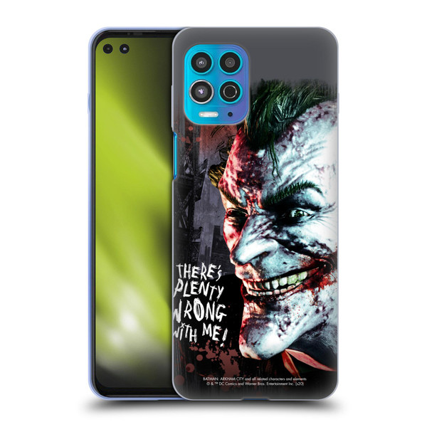 Batman Arkham City Graphics Joker Wrong With Me Soft Gel Case for Motorola Moto G100