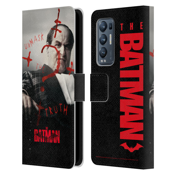 The Batman Posters Penguin Unmask The Truth Leather Book Wallet Case Cover For OPPO Find X3 Neo / Reno5 Pro+ 5G