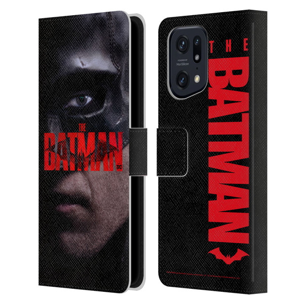 The Batman Posters Close Up Leather Book Wallet Case Cover For OPPO Find X5 Pro
