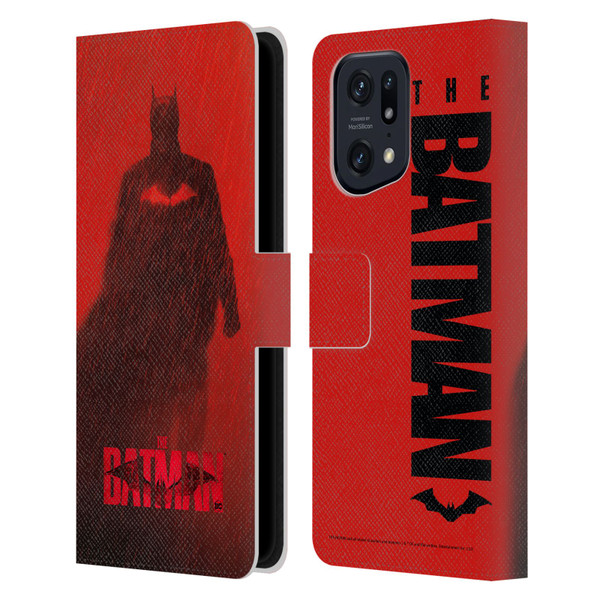 The Batman Posters Red Rain Leather Book Wallet Case Cover For OPPO Find X5 Pro
