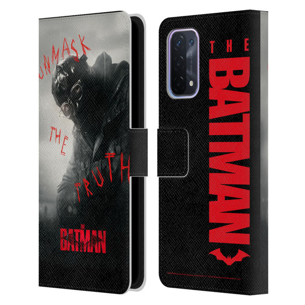 The Batman Posters Riddler Unmask The Truth Leather Book Wallet Case Cover For OPPO A54 5G