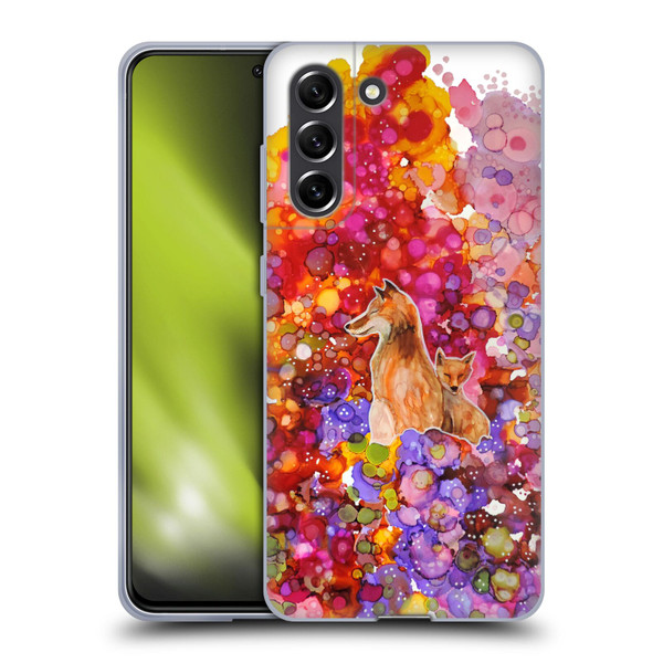 Sylvie Demers Nature Mother Fox Soft Gel Case for Samsung Galaxy S21 FE 5G