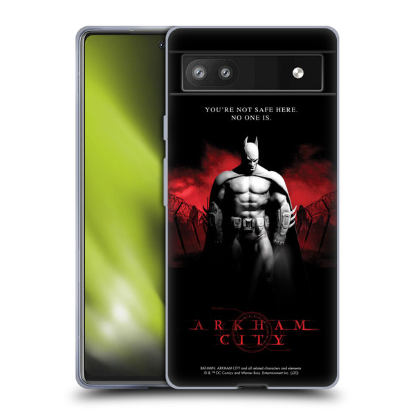 Batman Arkham City Graphics Batman Not Safe Here Soft Gel Case for Google Pixel 6a