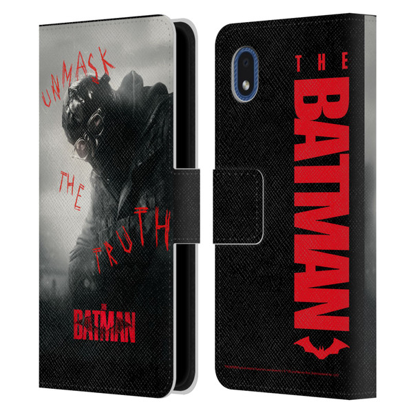 The Batman Posters Riddler Unmask The Truth Leather Book Wallet Case Cover For Samsung Galaxy A01 Core (2020)