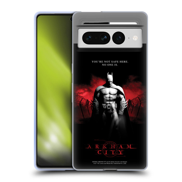 Batman Arkham City Graphics Batman Not Safe Here Soft Gel Case for Google Pixel 7 Pro