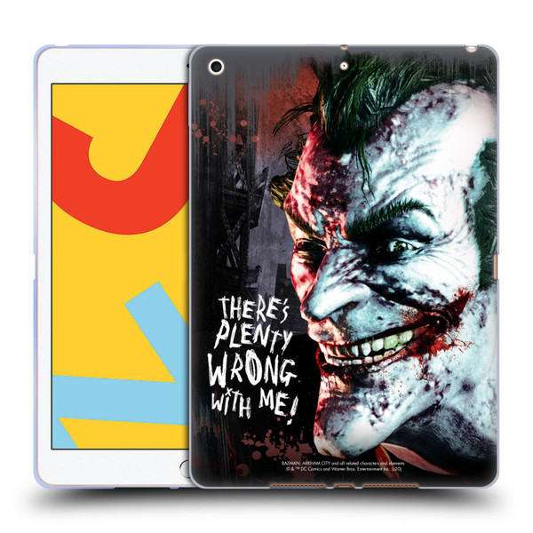 Batman Arkham City Graphics Joker Wrong With Me Soft Gel Case for Apple iPad 10.2 2019/2020/2021
