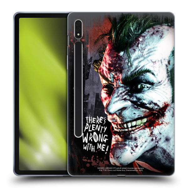 Batman Arkham City Graphics Joker Wrong With Me Soft Gel Case for Samsung Galaxy Tab S8