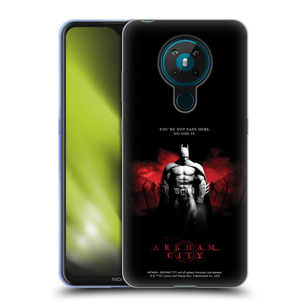 Batman Arkham City Graphics Batman Not Safe Here Soft Gel Case for Nokia 5.3