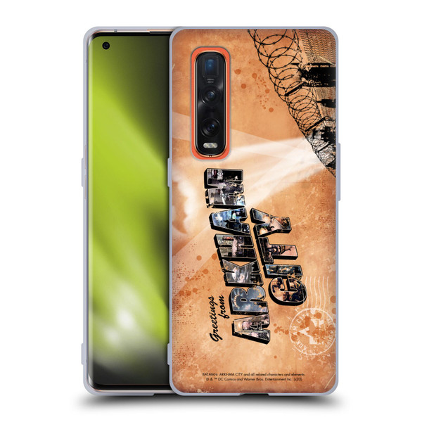 Batman Arkham City Graphics Postcard Soft Gel Case for OPPO Find X2 Pro 5G
