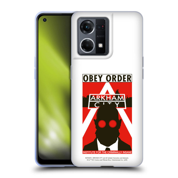 Batman Arkham City Graphics Hugo Strange Obey Order Soft Gel Case for OPPO Reno8 4G