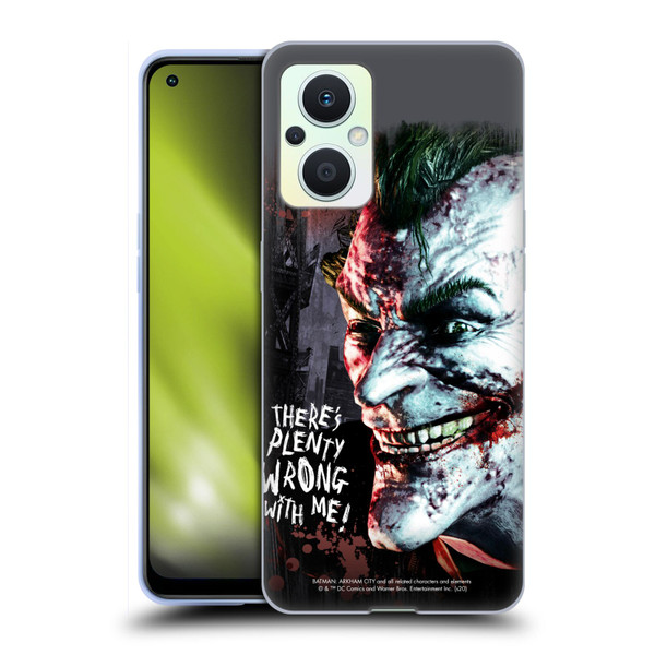Batman Arkham City Graphics Joker Wrong With Me Soft Gel Case for OPPO Reno8 Lite