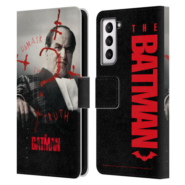The Batman Posters Penguin Unmask The Truth Leather Book Wallet Case Cover For Samsung Galaxy S21 FE 5G