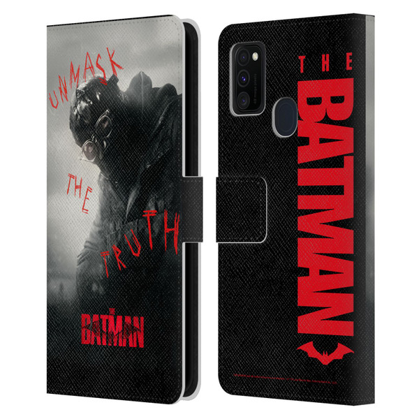 The Batman Posters Riddler Unmask The Truth Leather Book Wallet Case Cover For Samsung Galaxy M30s (2019)/M21 (2020)