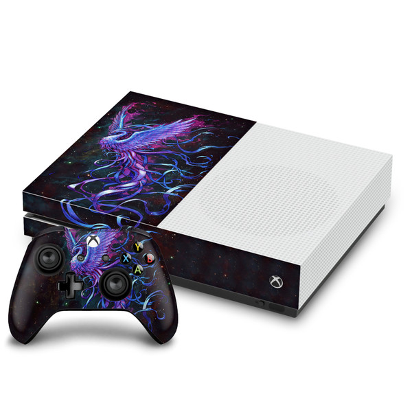 Christos Karapanos Art Mix Phoenix Vinyl Sticker Skin Decal Cover for Microsoft One S Console & Controller