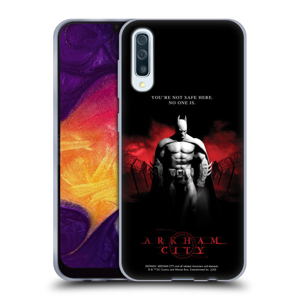 Batman Arkham City Graphics Batman Not Safe Here Soft Gel Case for Samsung Galaxy A50/A30s (2019)