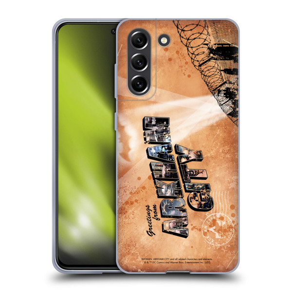 Batman Arkham City Graphics Postcard Soft Gel Case for Samsung Galaxy S21 FE 5G