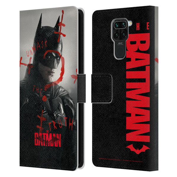 The Batman Posters Unmask The Truth Leather Book Wallet Case Cover For Xiaomi Redmi Note 9 / Redmi 10X 4G