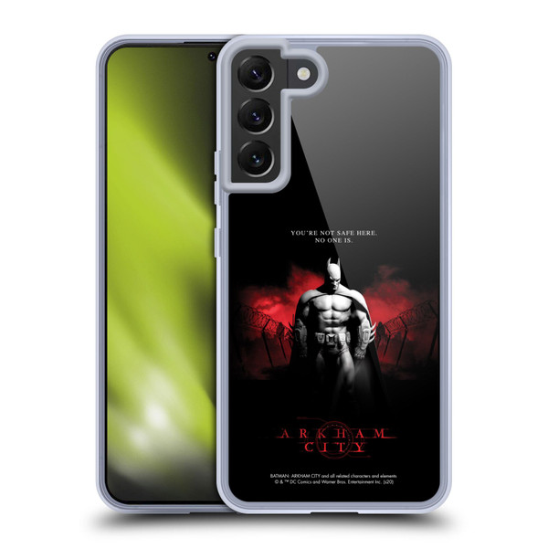 Batman Arkham City Graphics Batman Not Safe Here Soft Gel Case for Samsung Galaxy S22+ 5G