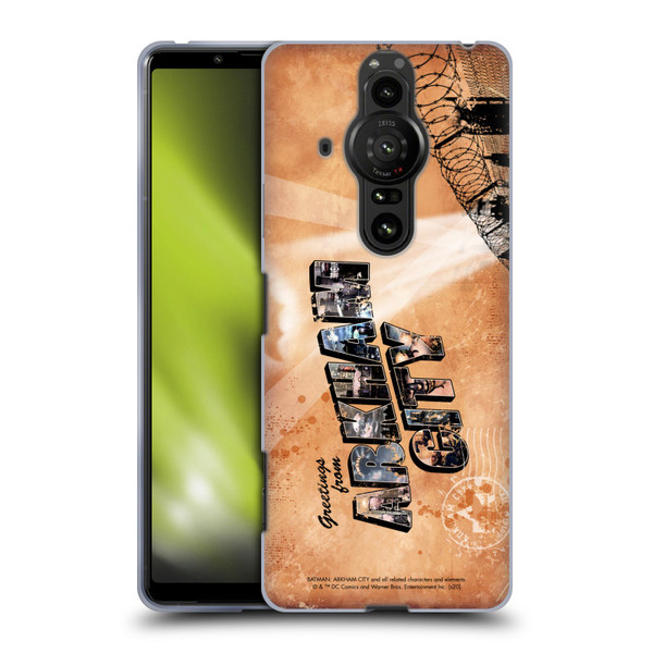 Batman Arkham City Graphics Postcard Soft Gel Case for Sony Xperia Pro-I