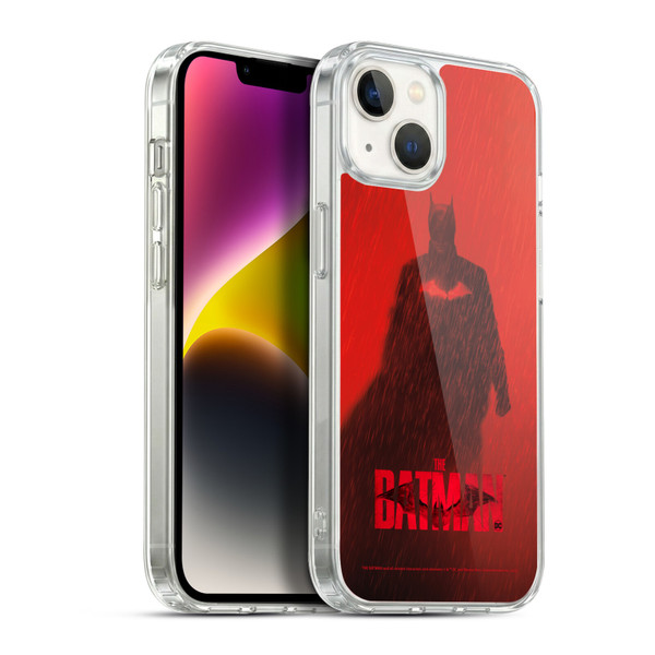 The Batman Posters Red Rain Soft Gel Case for Apple iPhone 14 Plus & MagSafe