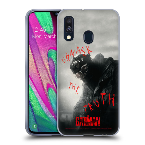 The Batman Posters Riddler Unmask The Truth Soft Gel Case for Samsung Galaxy A40 (2019)