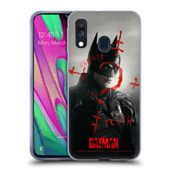 The Batman Posters Unmask The Truth Soft Gel Case for Samsung Galaxy A40 (2019)
