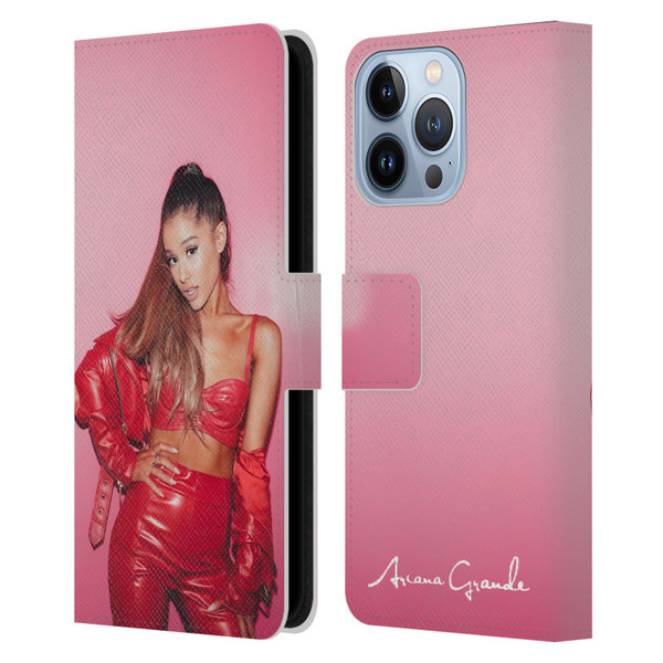 Ariana Grande Dangerous Woman Red Leather Leather Book Wallet Case Cover For Apple iPhone 13 Pro