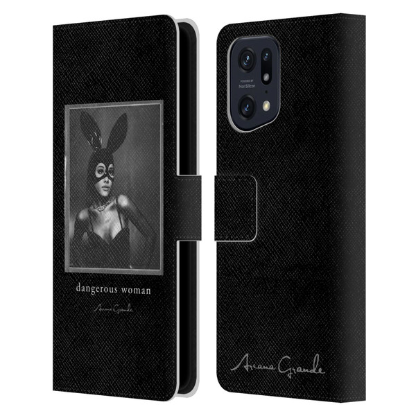 Ariana Grande Dangerous Woman Bunny Leather Book Wallet Case Cover For OPPO Find X5