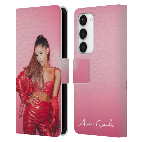 Ariana Grande Dangerous Woman Red Leather Leather Book Wallet Case Cover For Samsung Galaxy S23 5G