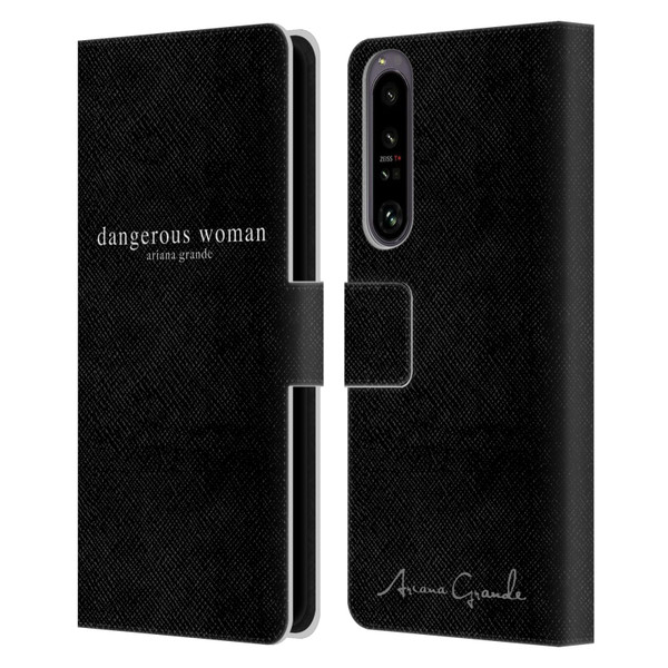 Ariana Grande Dangerous Woman Text Leather Book Wallet Case Cover For Sony Xperia 1 IV