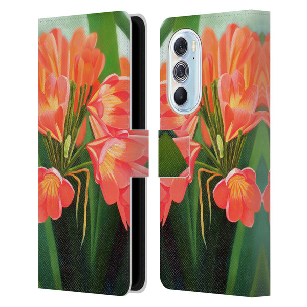 Graeme Stevenson Assorted Designs Flowers 2 Leather Book Wallet Case Cover For Motorola Edge X30