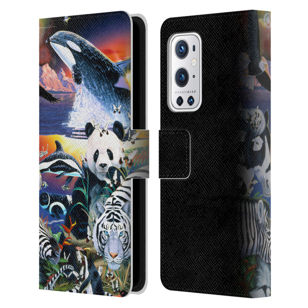 Graeme Stevenson Assorted Designs Animals Leather Book Wallet Case Cover For OnePlus 9 Pro