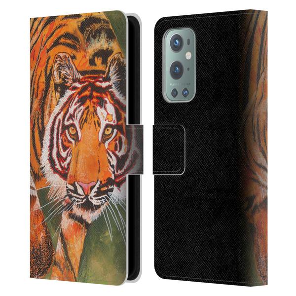 Graeme Stevenson Assorted Designs Tiger 1 Leather Book Wallet Case Cover For OnePlus 9